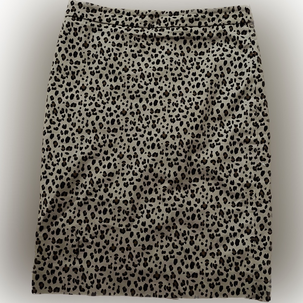 I. Crew leopard pencil skirt